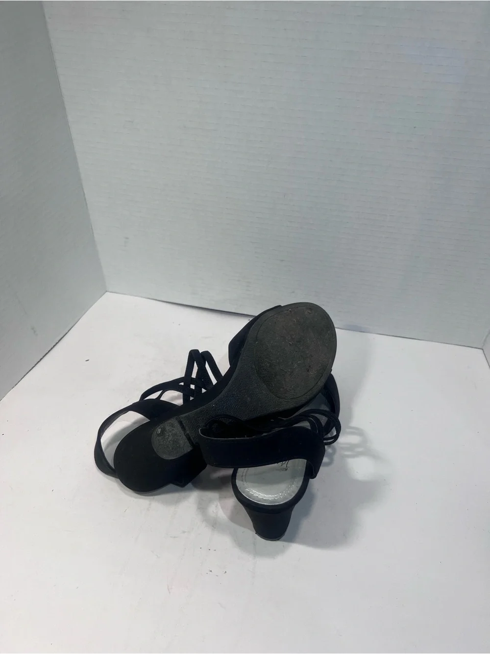 Impo Black Strappy Wedge Espadrilles